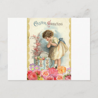 Postal Festiva huevos de pascua victorianos
