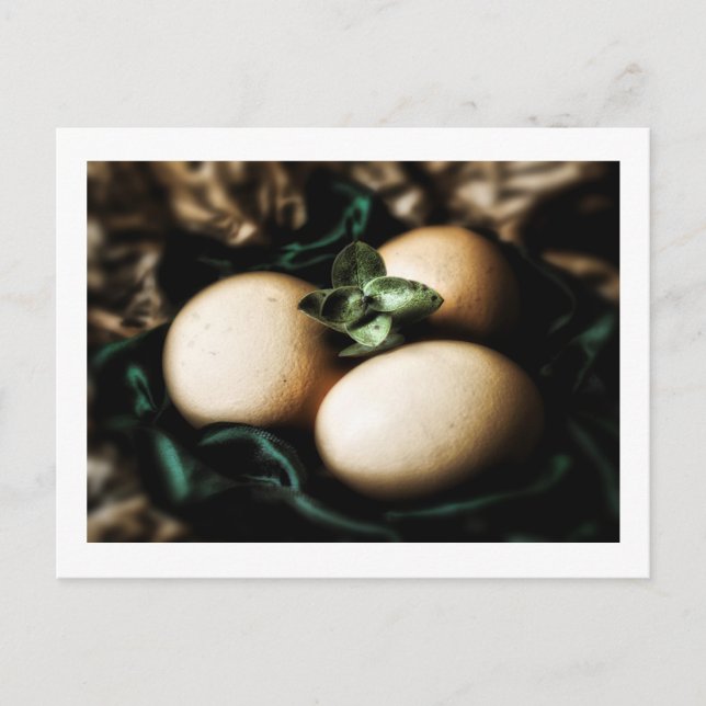 Postal Festiva Huevos elegantes de Pascua (Anverso)