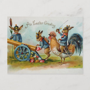 Postal Festiva Huevos militares de Pascua en Canon