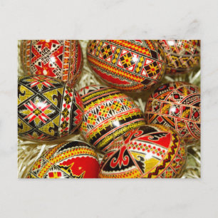 Postal Festiva Huevos rumanos de Pascua