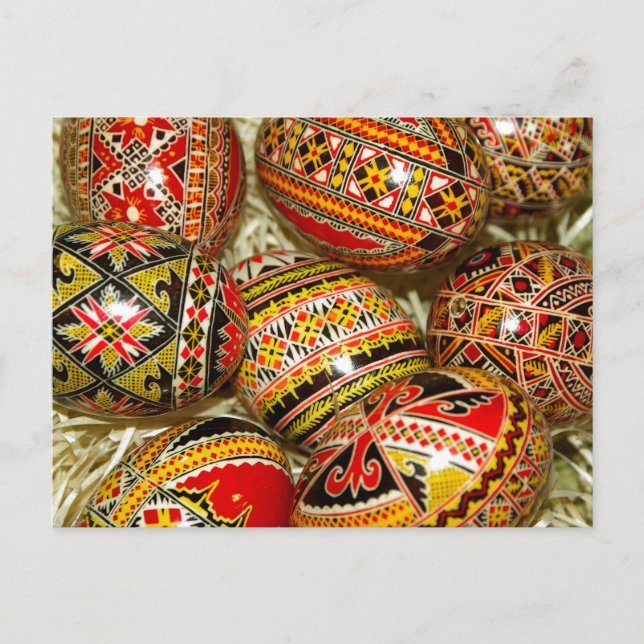 Postal Festiva Huevos rumanos de Pascua (Anverso)