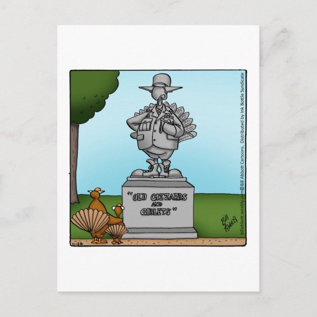 Postal Festiva Humor de Acción de Gracias Postcard "Spectickles" (Anverso)