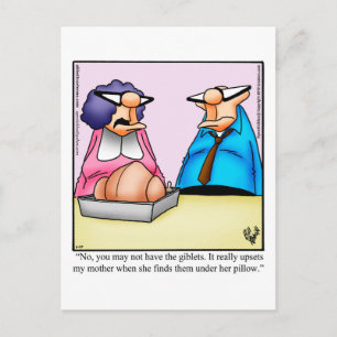 Postal Festiva Humor de Acción de Gracias Postcard "Spectickles"