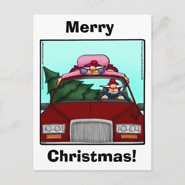 Postal Festiva Humor de Navidades divertidos y especulaciones de  (Anverso)