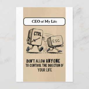 Postal Festiva Humor divertido de oficina: CEO de My Life Postcar