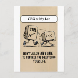 Postal Festiva Humor divertido de oficina: CEO de My Life Postcar