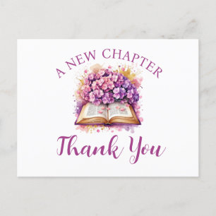 Postal Festiva Hydrangea Bridal Shower Gracias Postcard