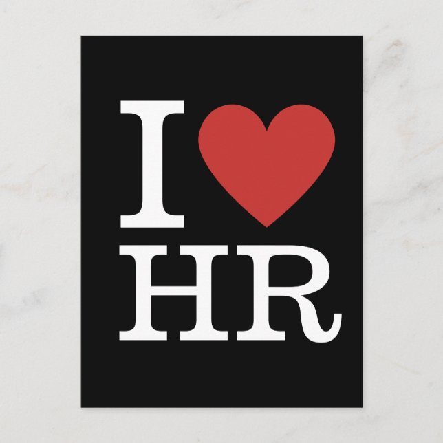 Postal Festiva I ❤️ Love HR - Departamento de Recursos Humanos -  (Anverso)