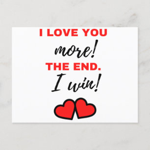 Postal Festiva I Love You More! The End. I Win! Black