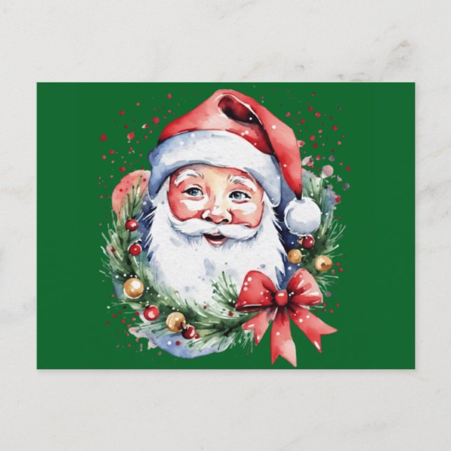 Postal Festiva Ideas de regalo de Santa Claus (Anverso)
