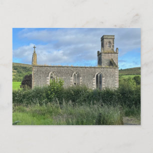 Postal Festiva Iglesia abandonada de St Colmac Isla de Bute Escoc