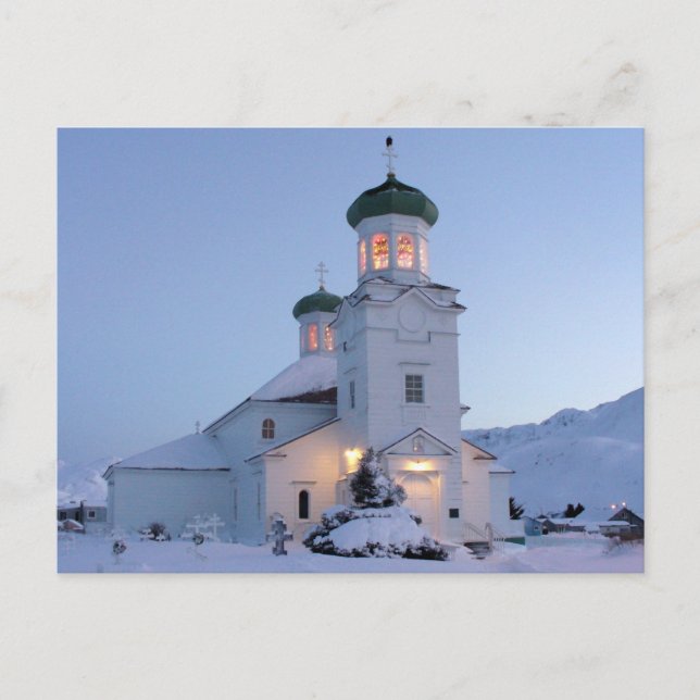 Postal Festiva Iglesia Ortodoxa Rusa, Navidades (Anverso)