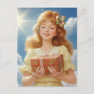 Postal Festiva Illustration rétro de Noël