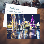 Postal Festiva Iluminación de navidades<br><div class="desc">¡Te deseo unas vacaciones felices! Postal con diseño tradicional con una foto de luces de vacaciones para sus compañeros de trabajo,  clientes o amigos. Por favor,  personalícelo,  añadiendo el texto al fondo.</div>