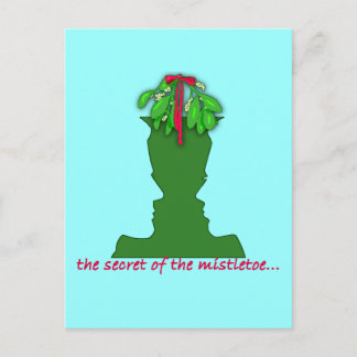 Postal Festiva Ilusión óptica Mistletoe