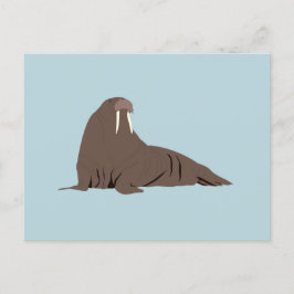 Postal Festiva Ilustracion Cute Walrus