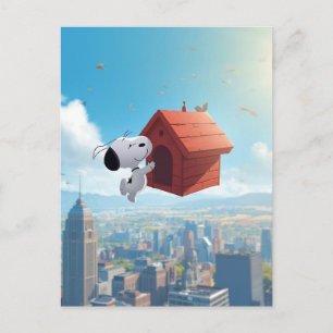 Postal Festiva Ilustración de cómic de la ciudad flotante del Bea