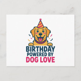 Postal Festiva Ilustración de cumpleaños impulsada por el amor de