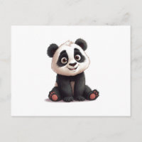 Ilustración de dibujos animados de oso panda senta