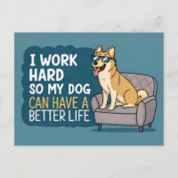 Ilustración de sofá con cita divertida de perro Sh