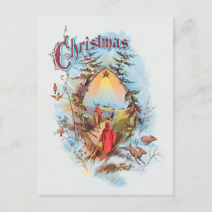 Postal Festiva Ilustracion del Magi bíblico