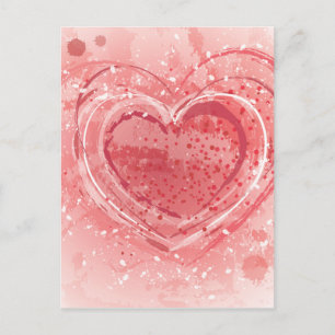 Postal Festiva Ilustracion el día de San Valentín
