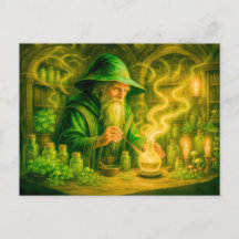 Imagen herbalística en pintura al óleo mística