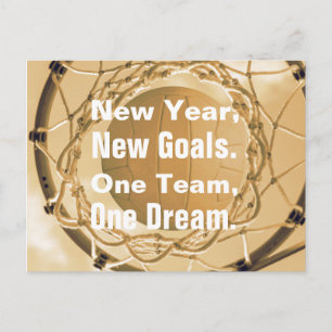 Postal Festiva Imagen inspiradora del tema del Netball con cita