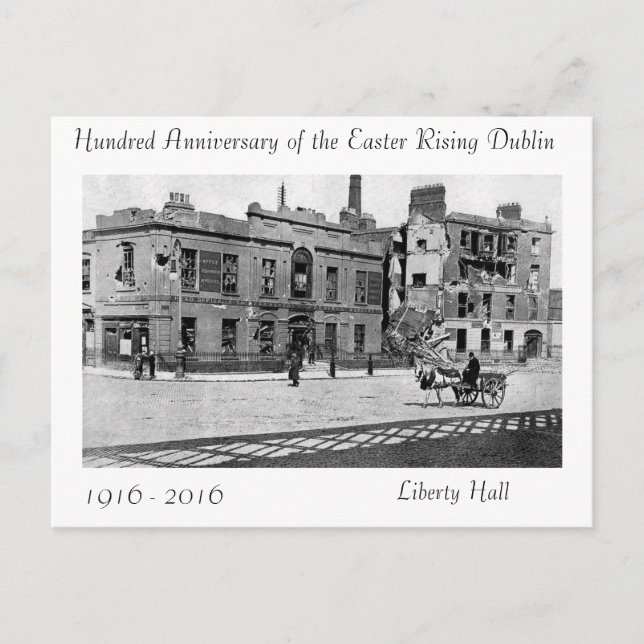 Postal Festiva imágenes del Alzamiento de Pascua de 1916 para pos (Anverso)