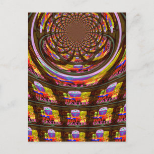Postal Festiva Impresión de arte psicodélica de Pascua Kaleidosco