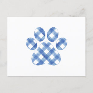 Postal Festiva Impresión de la hoja de papel de plástico azul