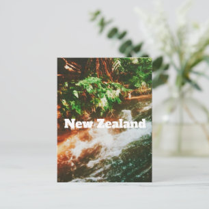 Postal Festiva Impresión de viaje a Nueva Zelanda 