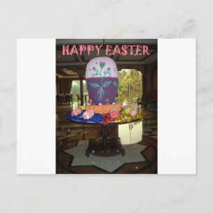 Postal Festiva Impresión decorada de Huevos de Pascua