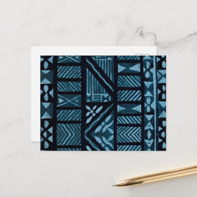 Postal Festiva Impresión hawaiana (Anverso/Reverso In Situ)