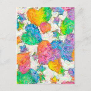 Postal Festiva Impresionante Pastel Valentine Hearts