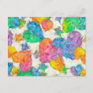 Postal Festiva Impresionante Pastel Valentine Hearts