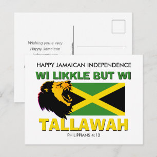 Postal Festiva Independencia de Jamaica WI LIKKLE BUT WI TALLAWAH