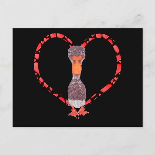 POSTAL FESTIVA INDIAN RUNNER DUCK HEART (Anverso)