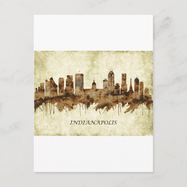 Postal Festiva Indianápolis Indiana Cityscape (Anverso)