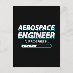 Postal Festiva Ingeniero Aeroespacial En Curso En El Espacio De I