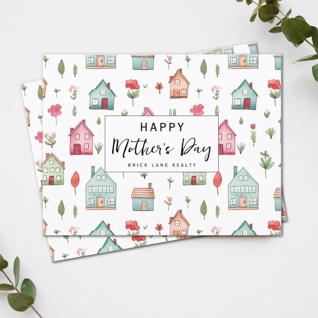 Postal Festiva Inmueble acuarela del día de la madre (Subido por el creador)