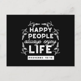 Postal Festiva Inspirational Christian Quote from Proverbs 15:15