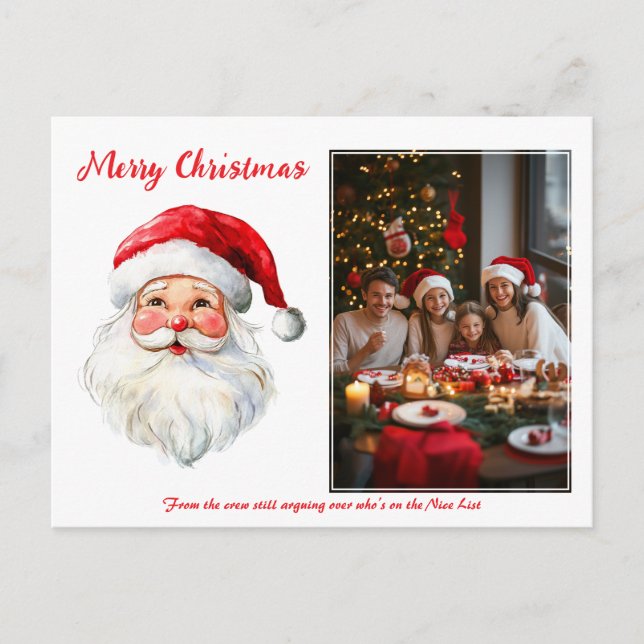 Postal Festiva Instantánea de Santa Claus (Anverso)