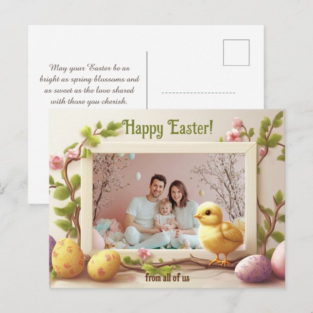 Postal Festiva Instantánea de Semana Santa con cepas de personali (Anverso / Reverso)
