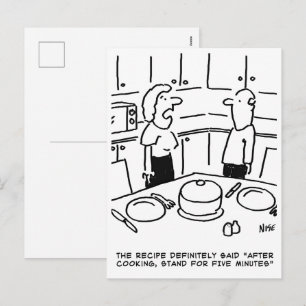 Postal Festiva Instrucciones de Receta Seguidas Cocinando en una 