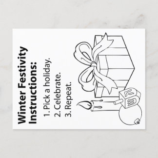 Postal Festiva Instrucciones de vacaciones