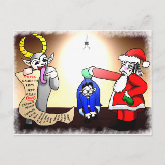 Postal Festiva Interrogatorio de navidades