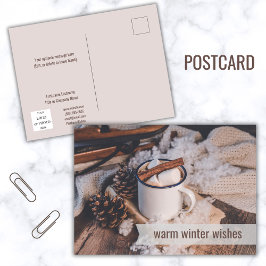 Postal Festiva Invierno Cálido Deseos de Negocios Felices Fiestas