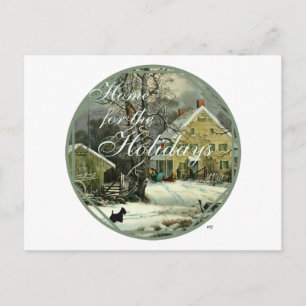Postal Festiva Invierno de moda escocés horrible