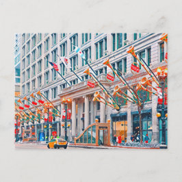 Postal Festiva Invierno en Chicago,